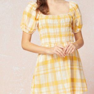 NWT Entro Plaid Smocked Dress
